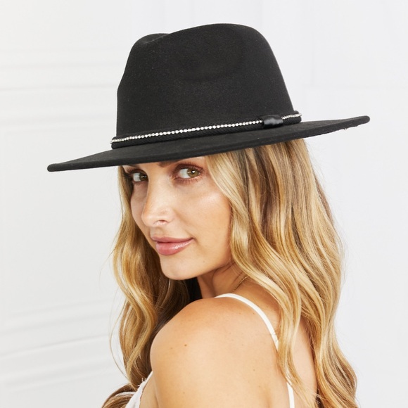 Black Fedora Hat - Picture 4 of 4